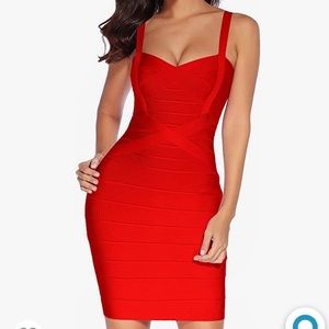 Red bandage dress